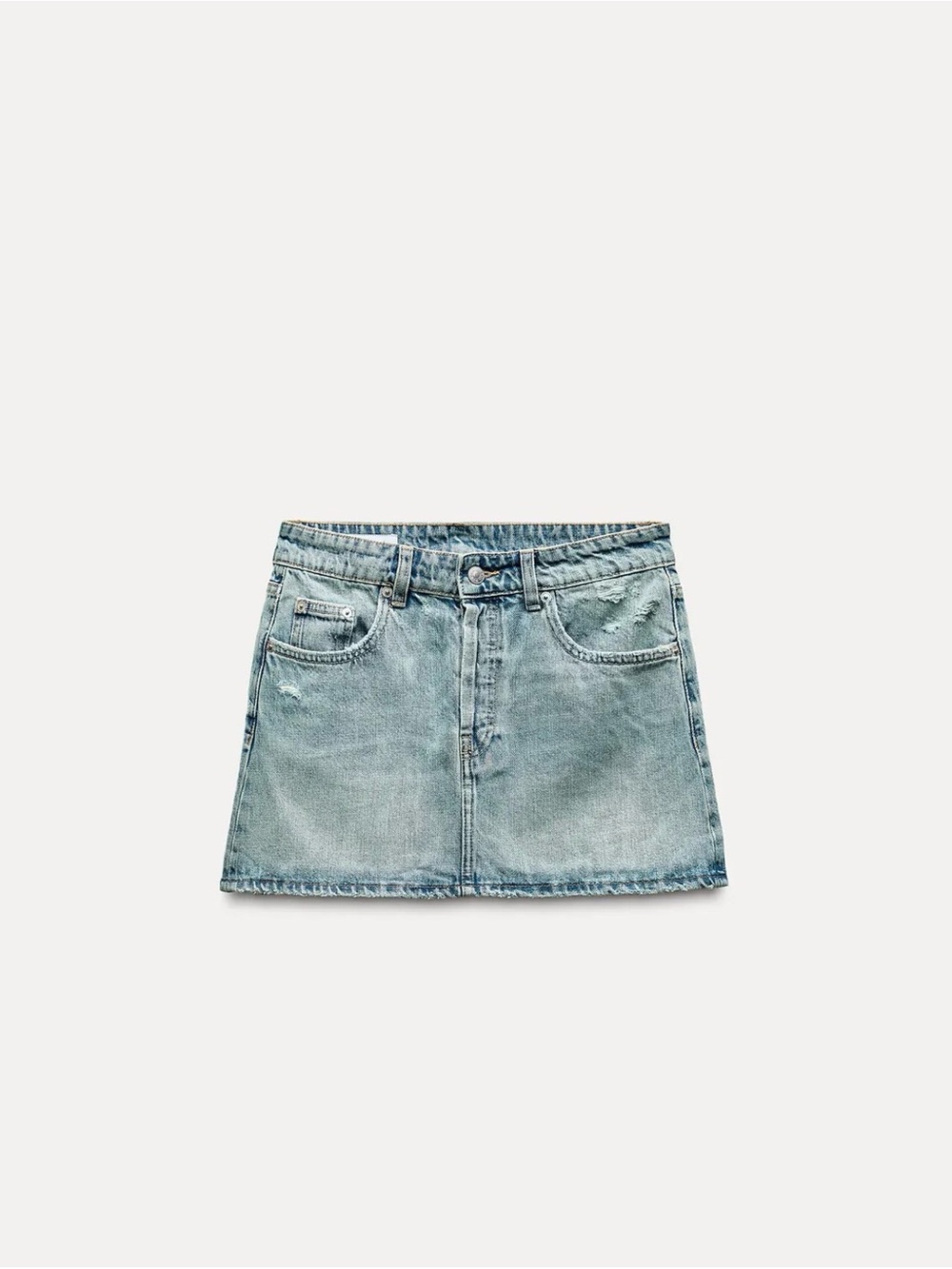 Zara Light Blue Denim Mini Skirt